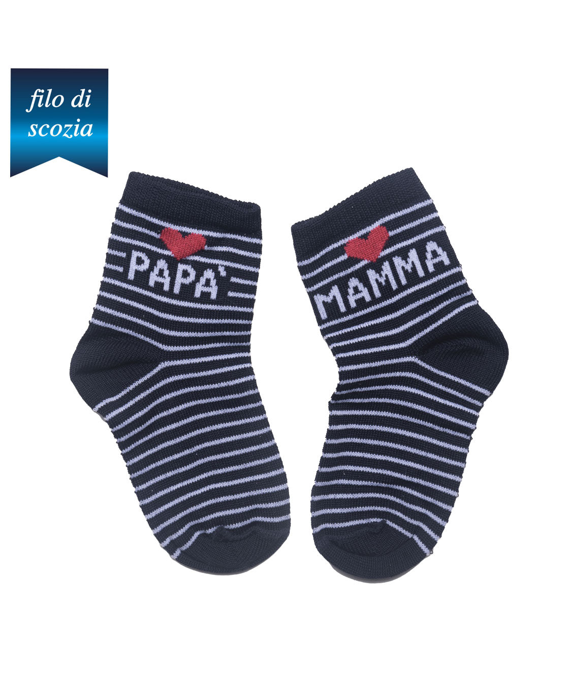 Calzine Neonato "Family" Filo Di Scozia (6 Paia) - 0H58 Family