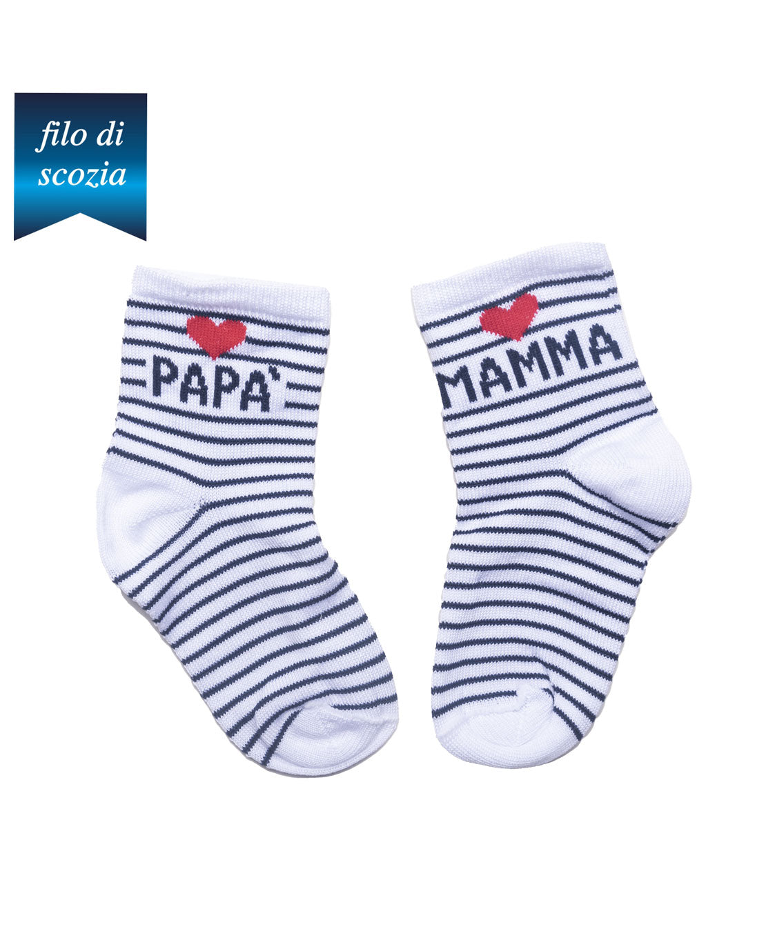 Calzine Neonato "Family" Filo Di Scozia (6 Paia) - 0H58 Family