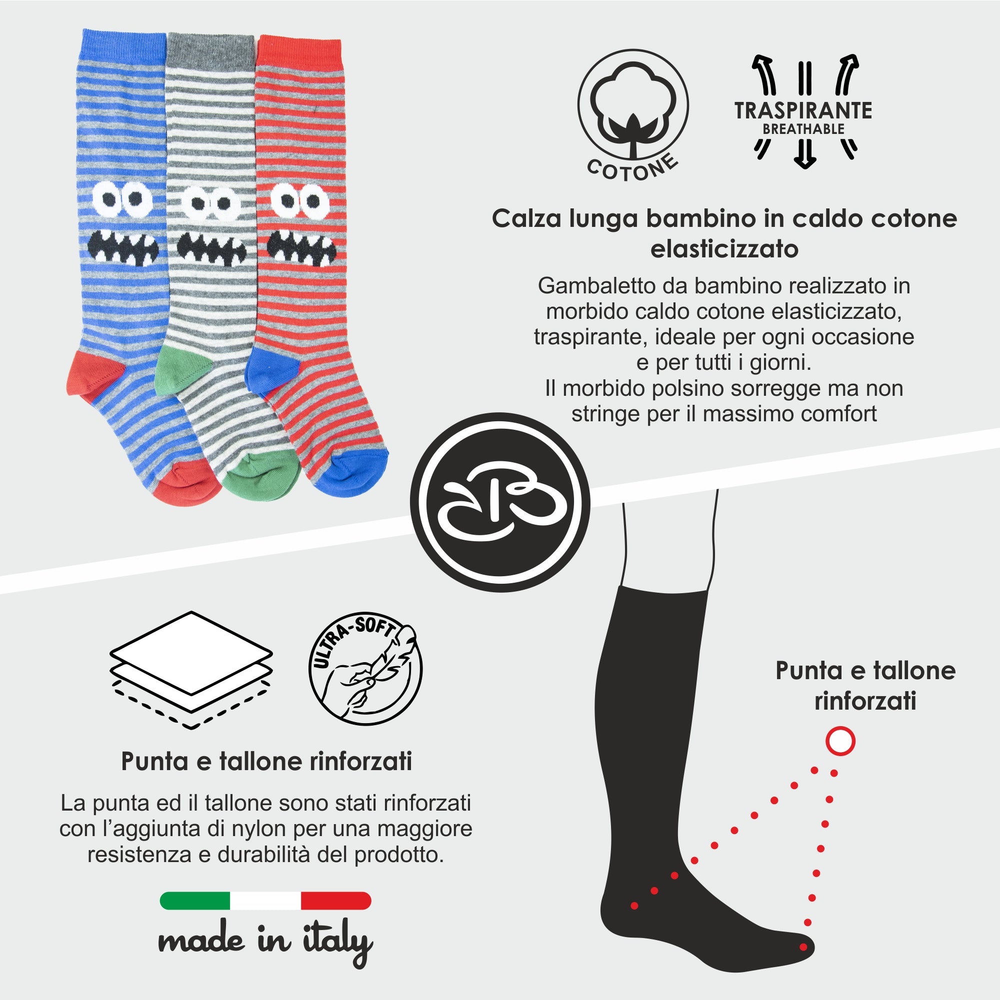 Calze Invernali Bambino Renato Balestra (6 Paia)- 2G35/2G34 BUG