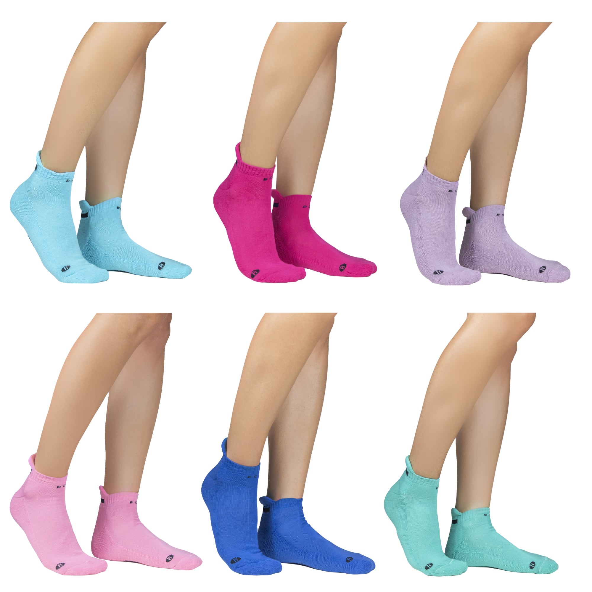 Calze Sportive Soletta in Spugna (6 Paia) Estive Assortite - 3242 Sissy-1