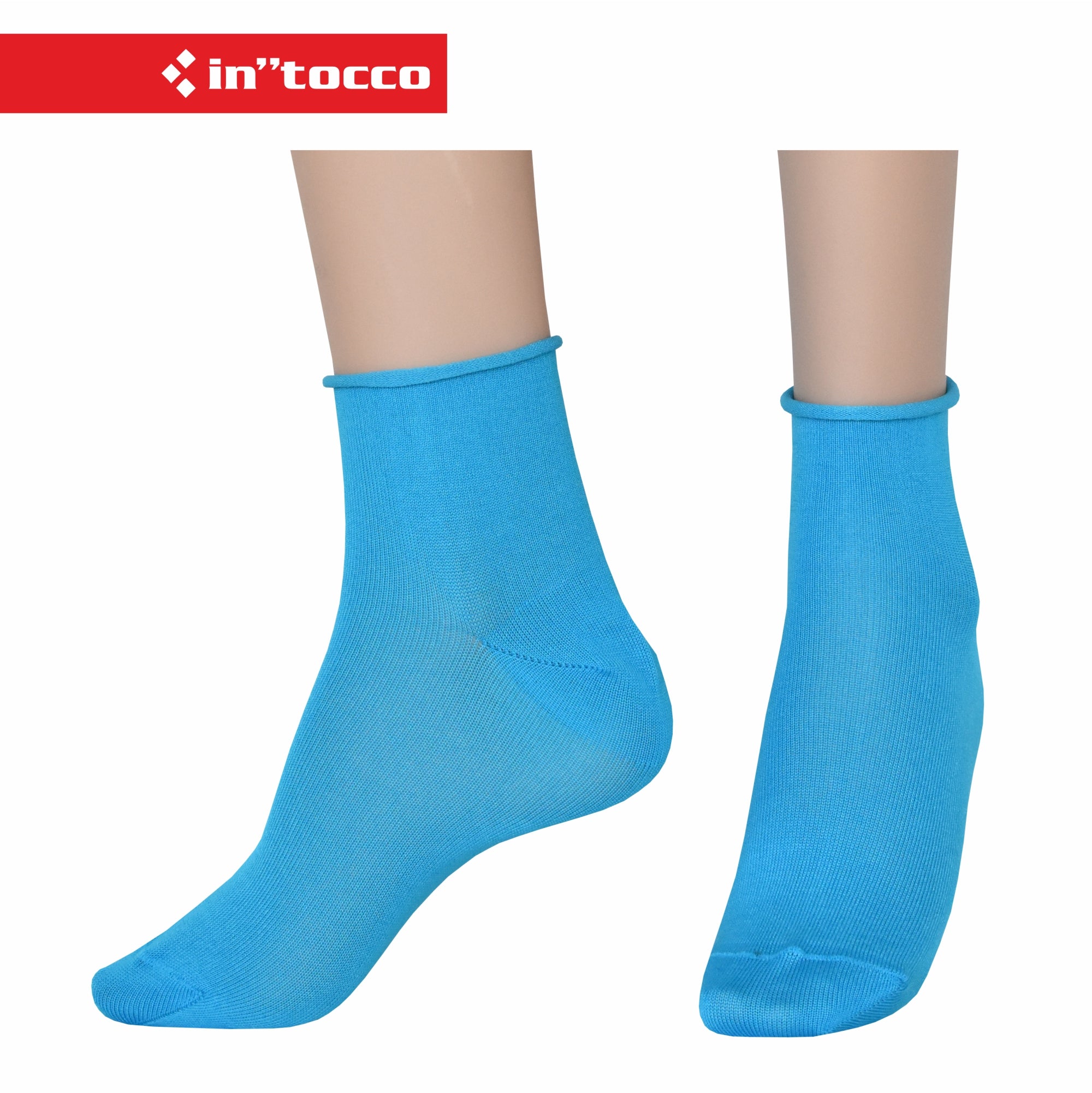 Calze Corte Donna alla Caviglia Senza Elastico Cotone Estive Assortite (12 paia)- RB3762 Vicky-1-1