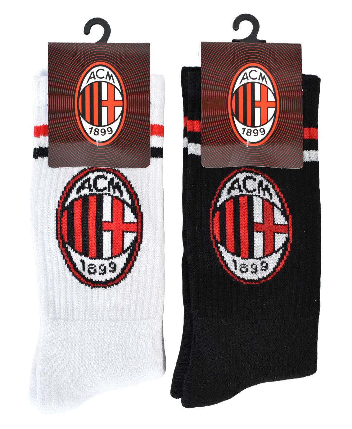 Calze Unisex Calcio Milan Ufficiali Sportive (2 Paia) - 3CJ22