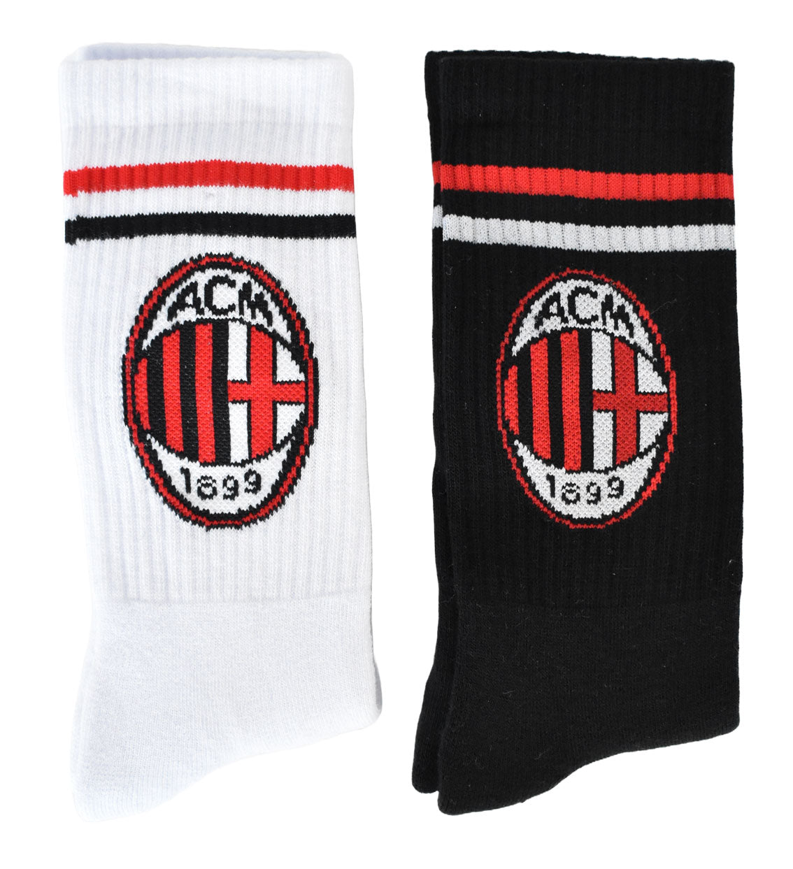 Calze Unisex Calcio Milan Ufficiali Sportive (2 Paia) - 3CJ22