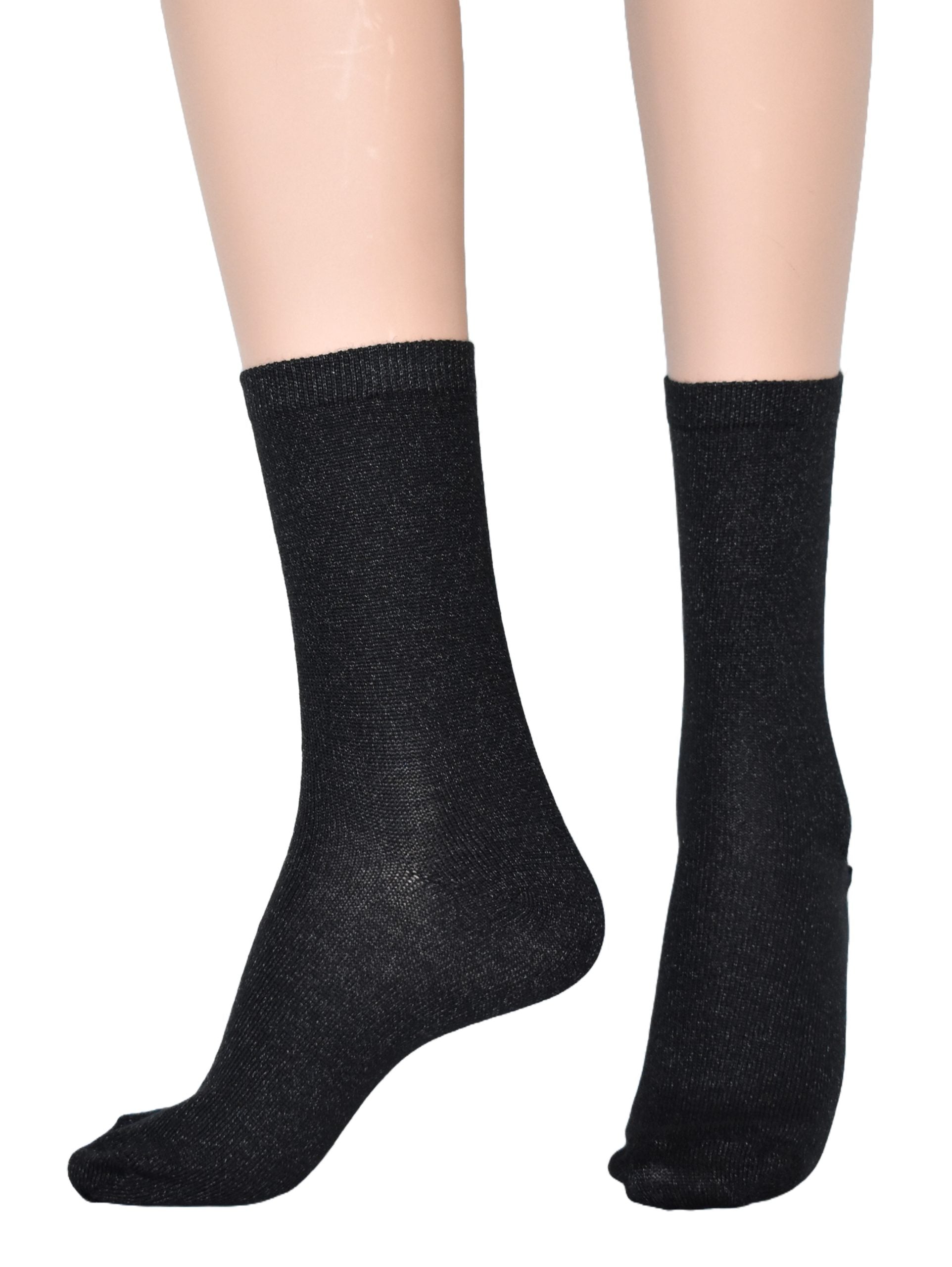 Calze Corte Donna Mistolana Lurex Elasticizzate (Pacco da 2 Paia) - 3E66 Mirage