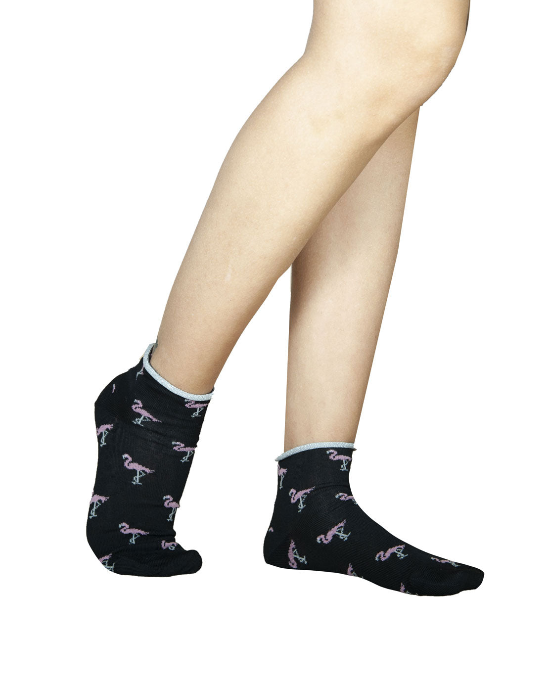 Calze Corte Donna Colorate Filo Scozia Flamingo (6 paia) - 3A04 Flamingo