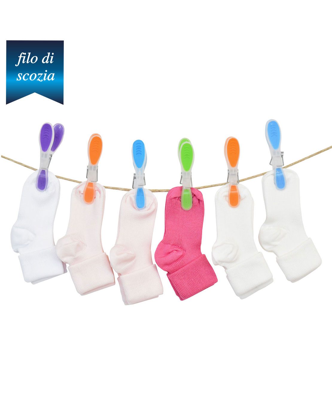 Calzine Corte Neonata Filo Di Scozia (6 Paia) - 7032 Ricky