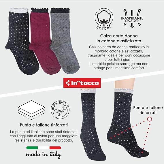 Calze Invernali Donna Alte Assortite (6 Paia) No Pilling Taglia Unica Aries - 3E51-ARIES-3541
