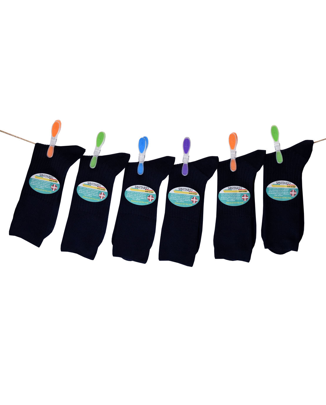 Calze Corte Uomo Sanitarie Filo di Scozia (6 Paia)- 8532 Sanitario 4/2