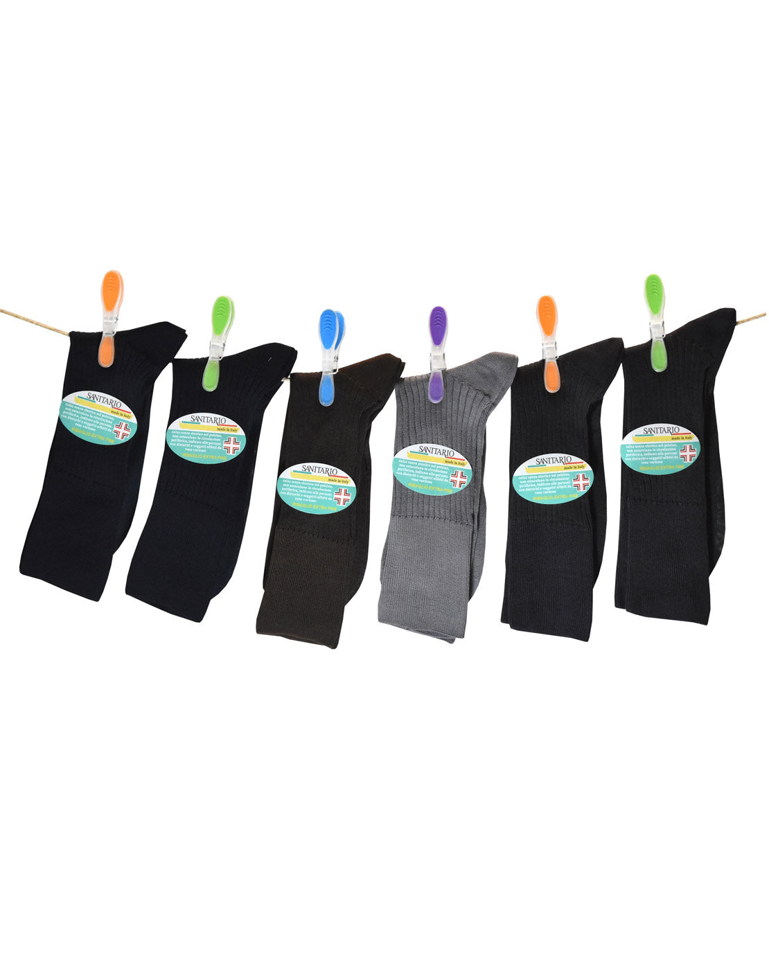 Calze Corte Uomo Sanitarie Filo di Scozia (6 Paia)- 8532 Sanitario 4/2