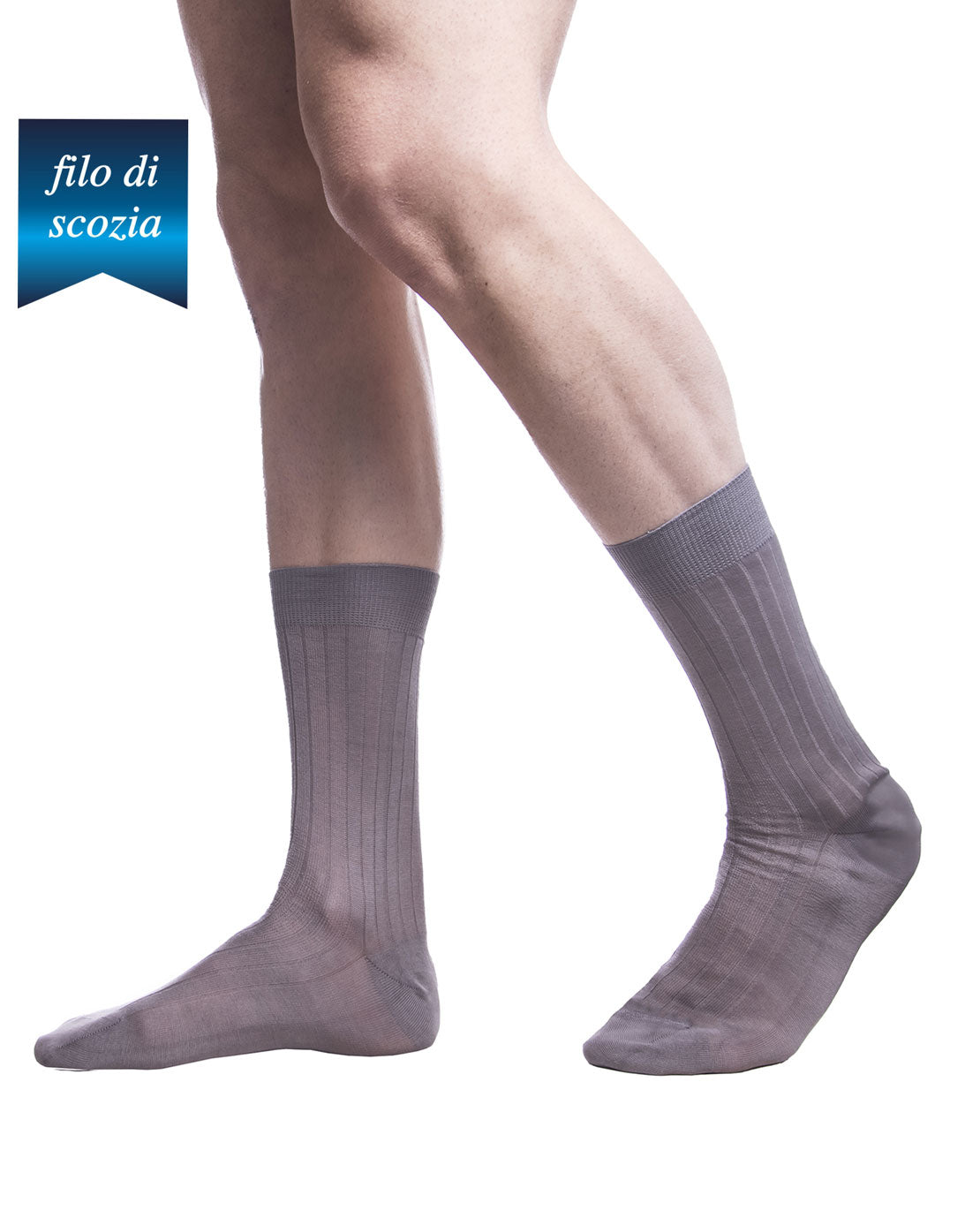 Calze Corte Uomo Costine Filo Scozia (6 Paia) - 8554 Sistro