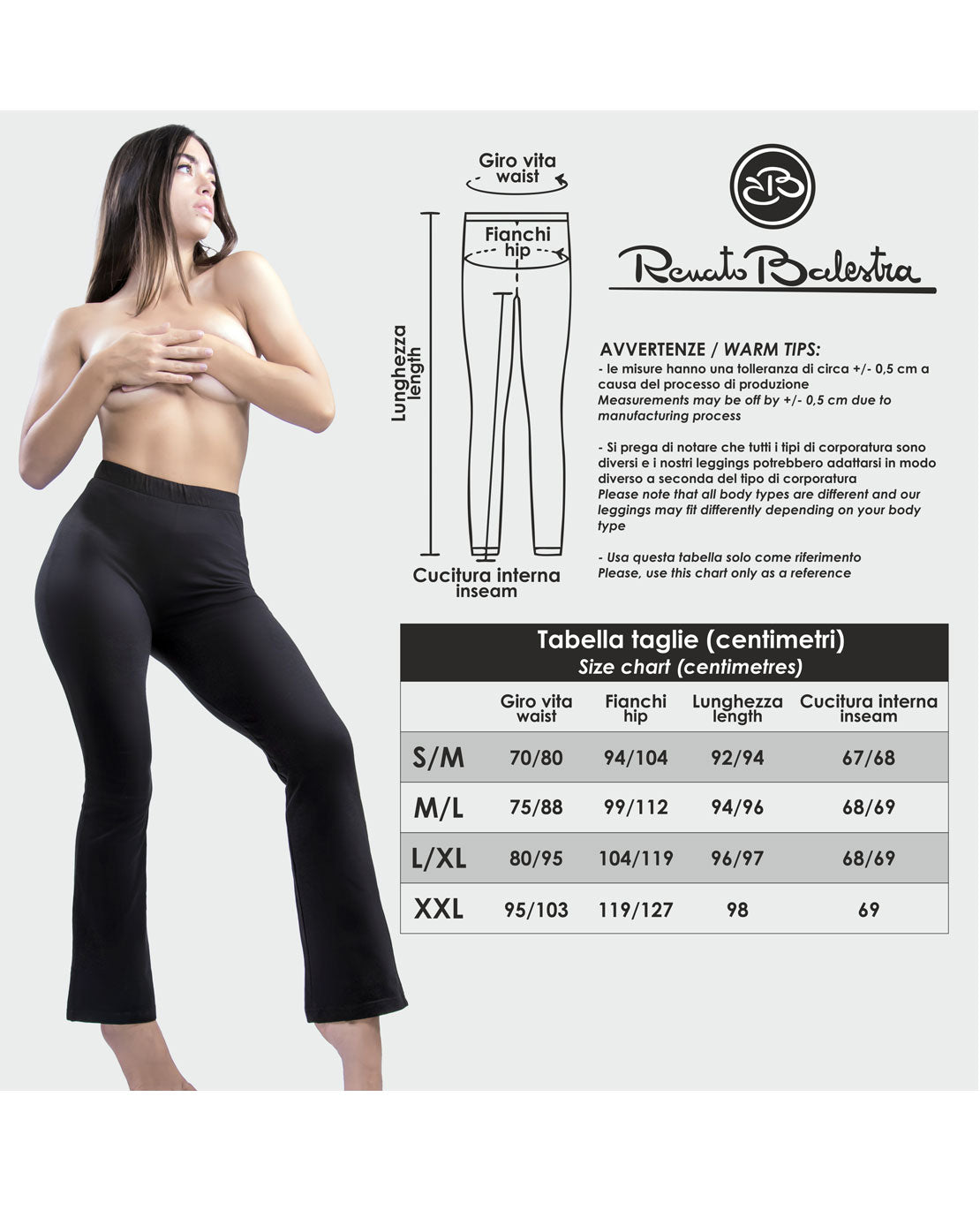 Leggings Estivi Donna a Zampa in Cotone Elasticizzato Renato Balestra- Angela5