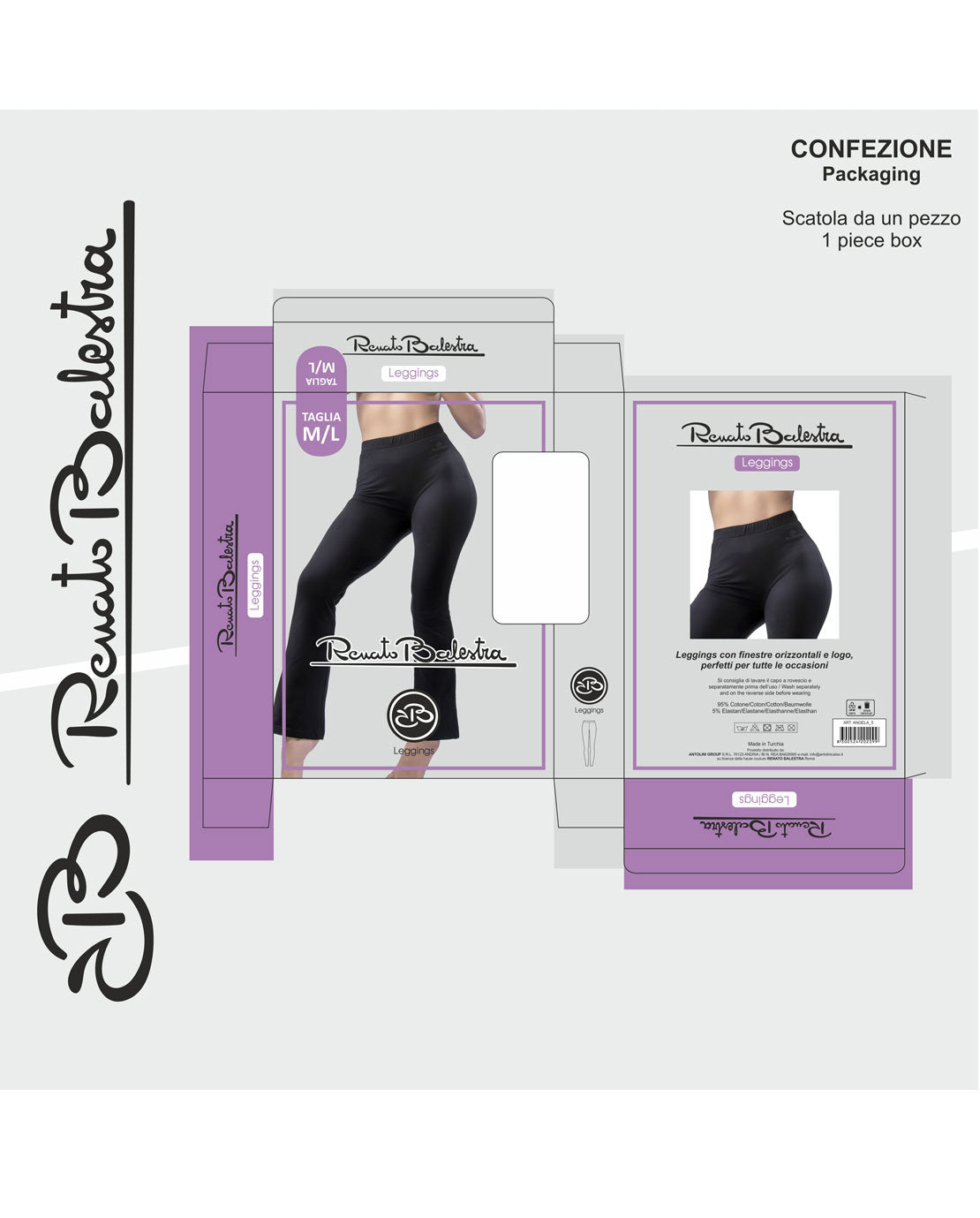 Leggings Estivi Donna a Zampa in Cotone Elasticizzato Renato Balestra- Angela5