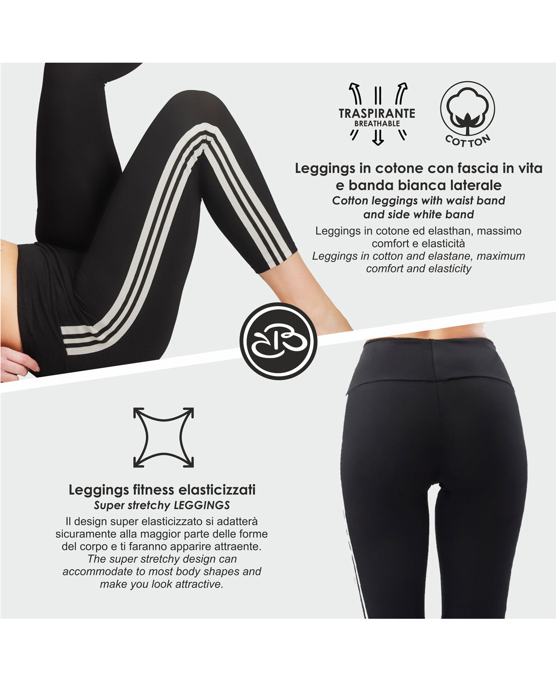 Leggings Estivi Donna Elasticizzato in Cotone Renato Balestra- Angela7