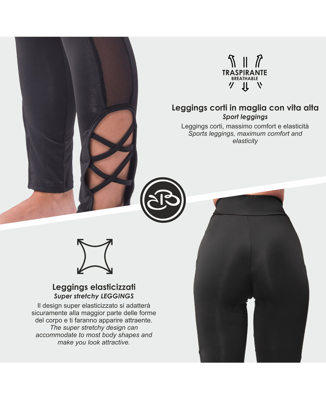 Leggings Estivi Donna Elasticizzati in Maglia Vita Alta Renato Balestra- Brigitte1
