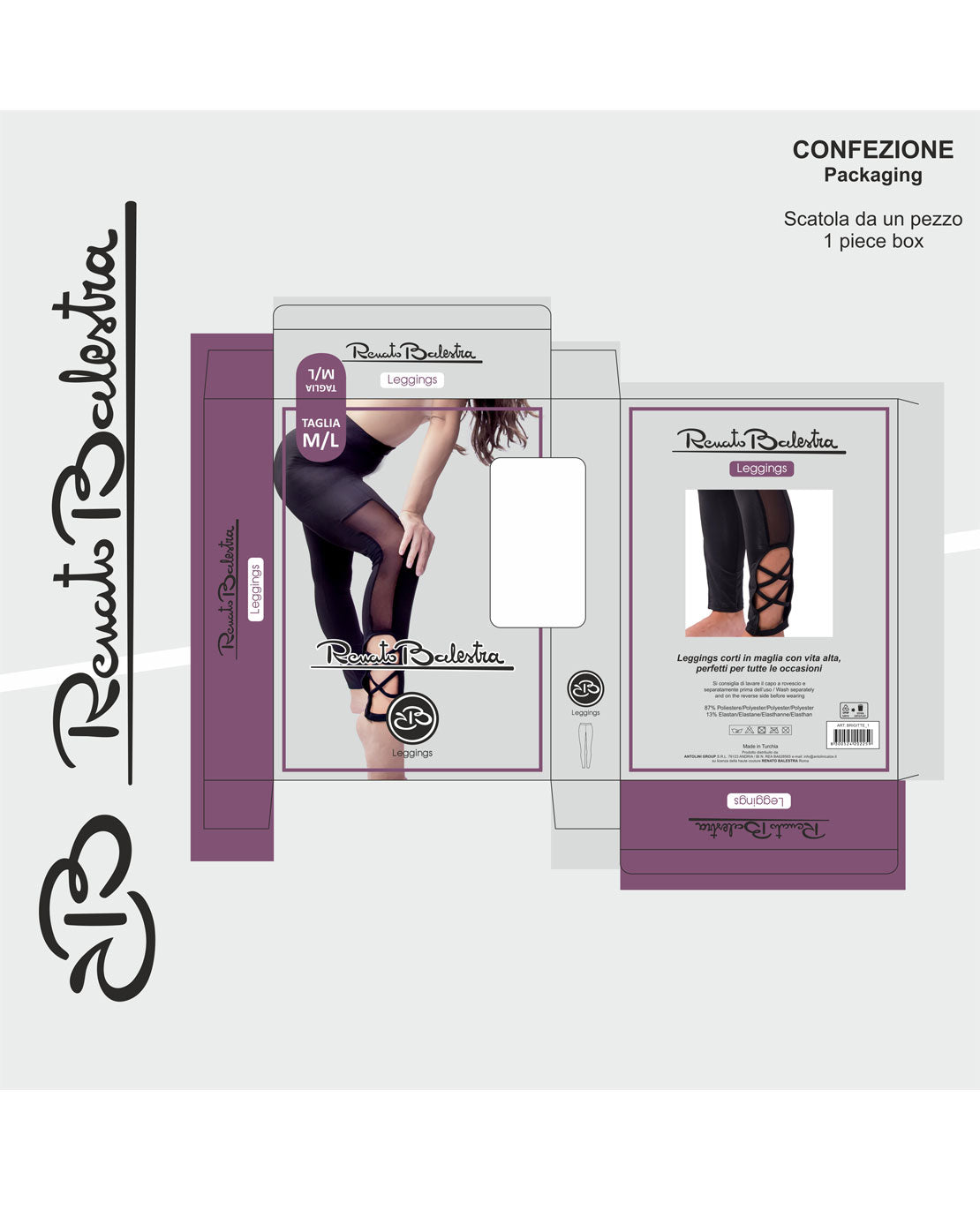 Leggings Estivi Donna Elasticizzati in Maglia Vita Alta Renato Balestra- Brigitte1