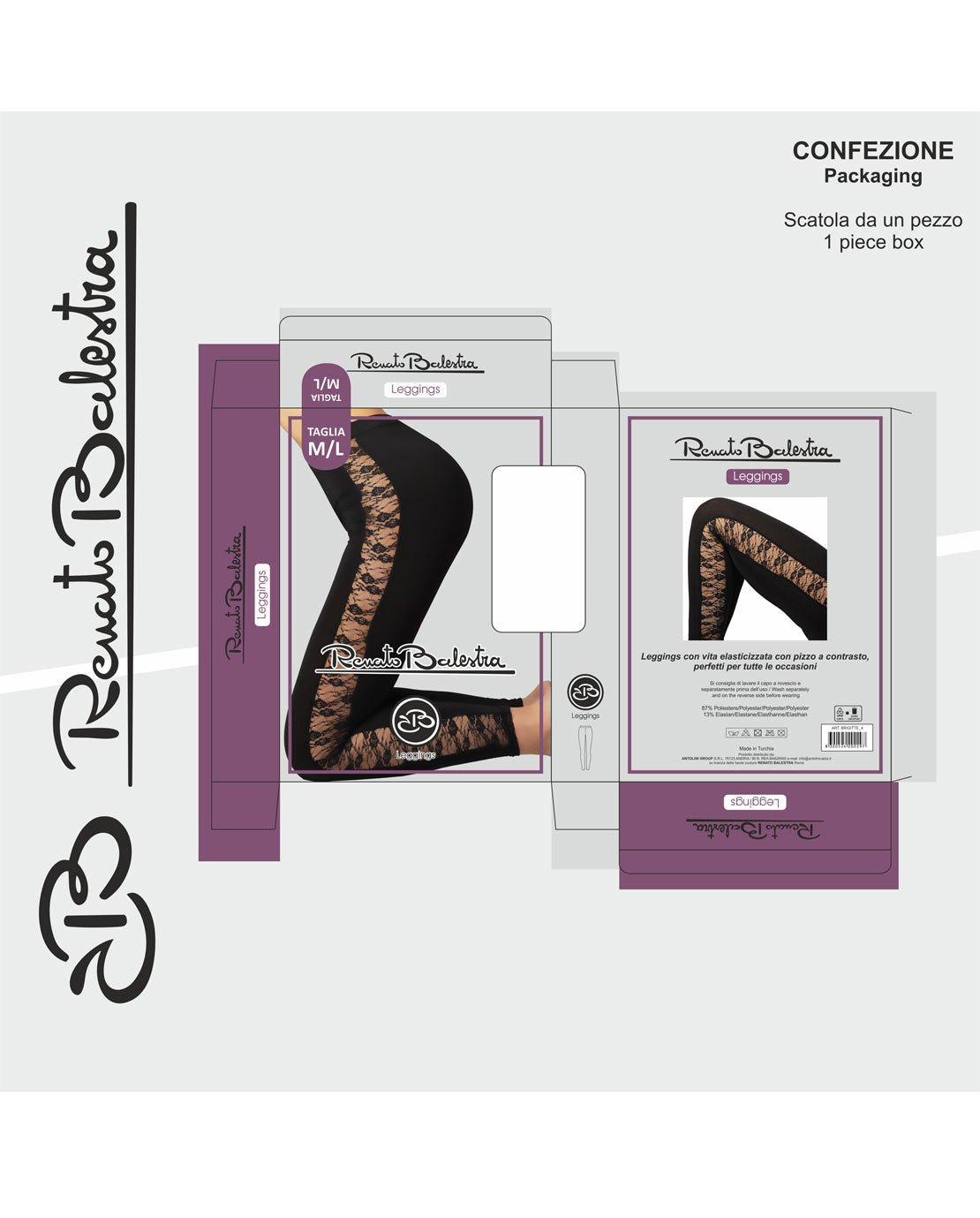 Leggings Estivi Donna Elasticizzati con Pizzo a Contrasto Renato Balestra- Brigitte4