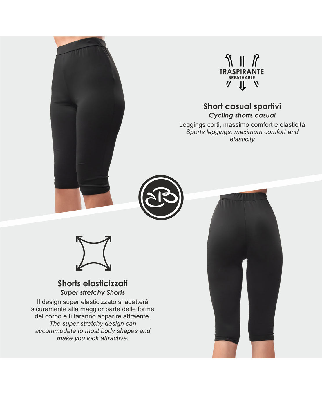 Leggings Estivi Donna Elasticizzati a Mezza Gamba Renato Balestra- Monica1