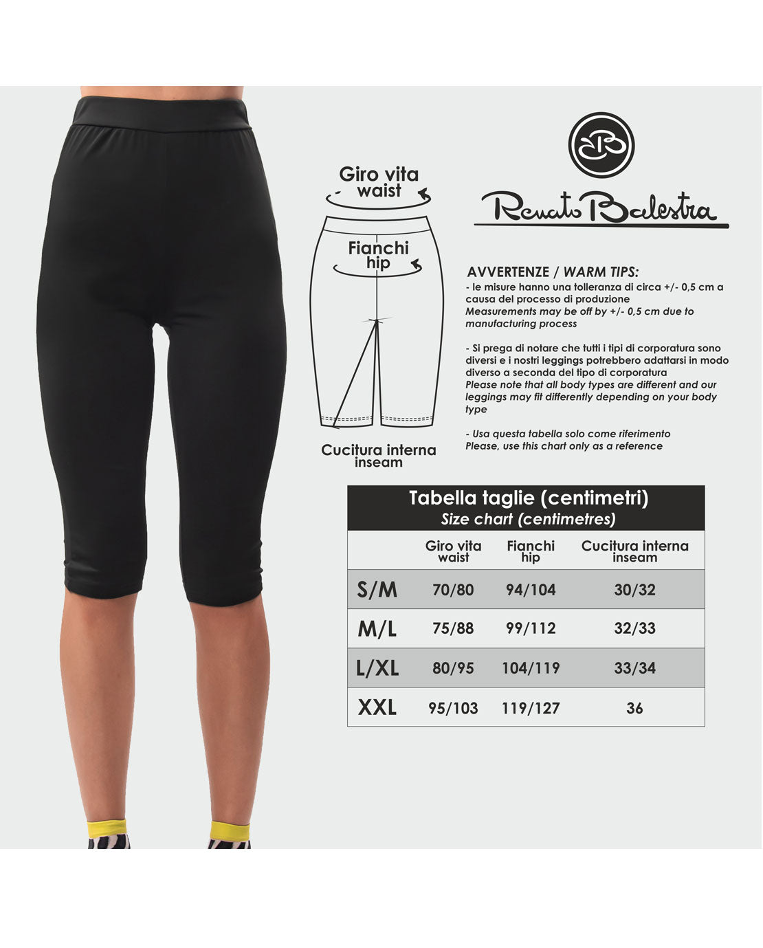 Leggings Estivi Donna Elasticizzati a Mezza Gamba Renato Balestra- Monica1