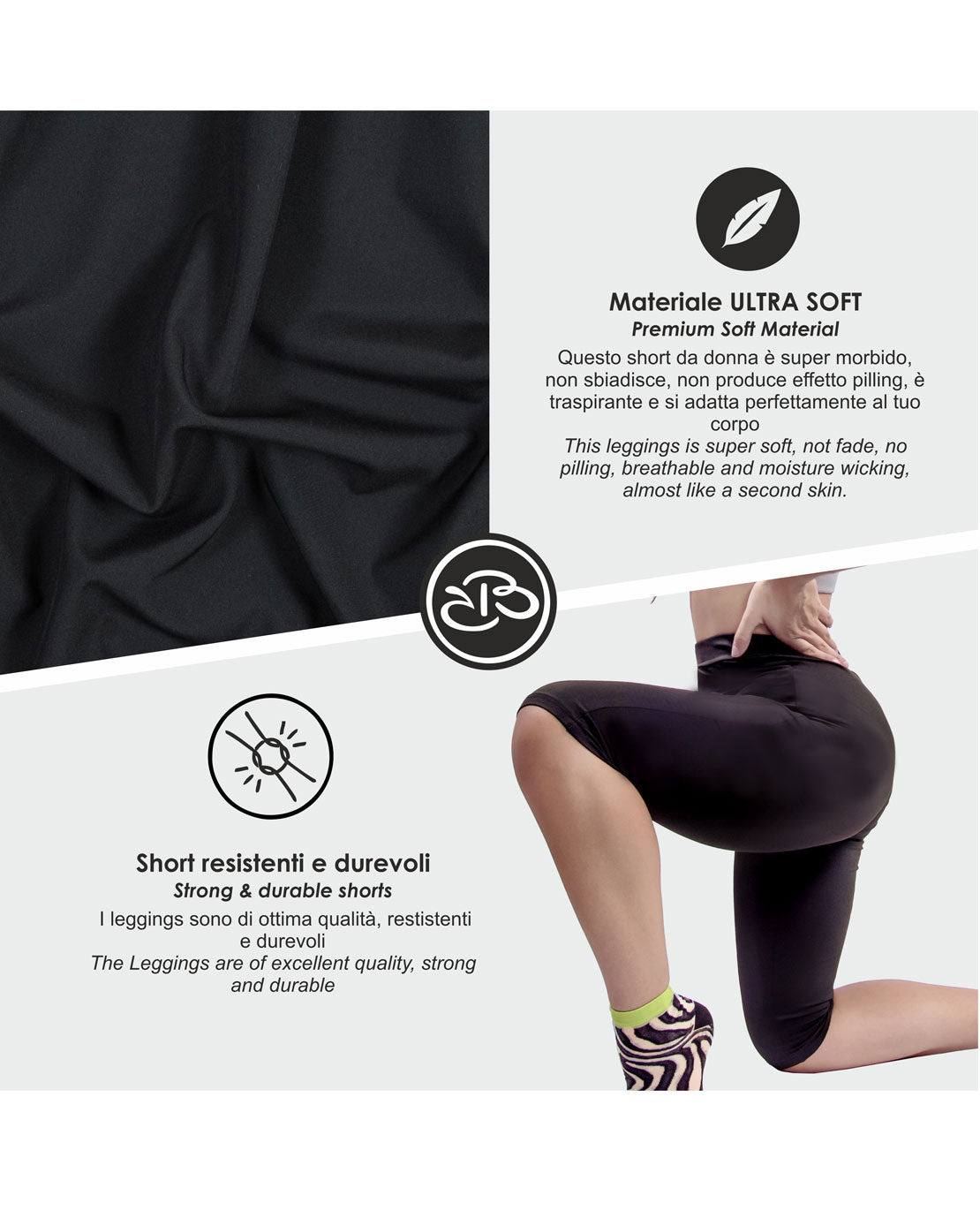 Leggings Estivi Donna Elasticizzati a Mezza Gamba Renato Balestra- Monica1