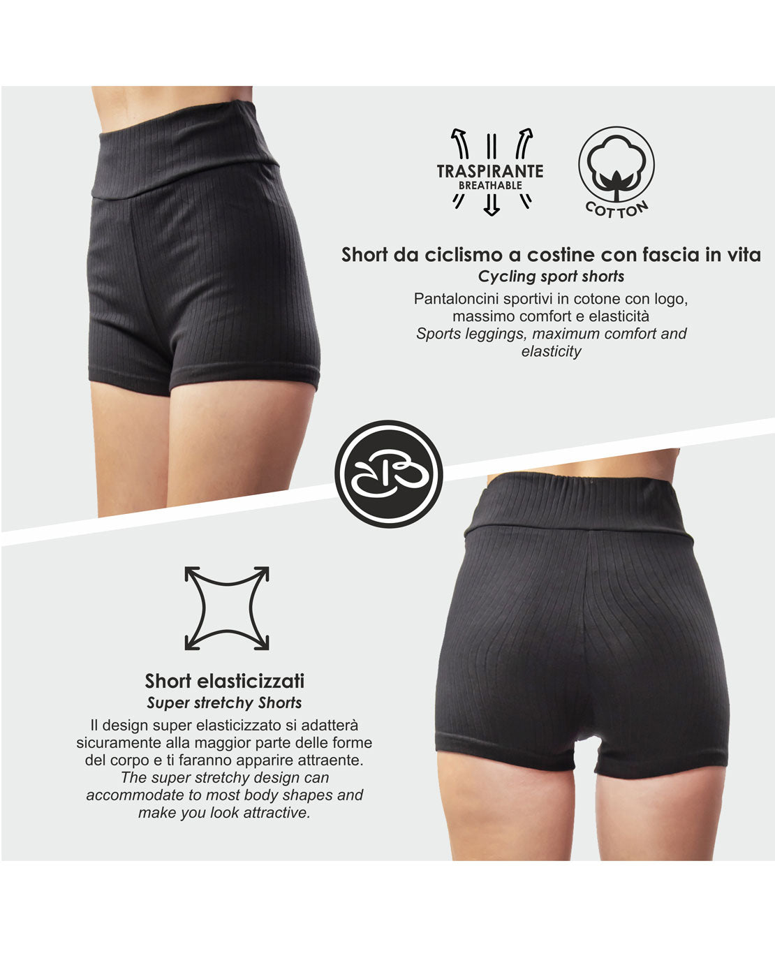 Pantaloncino Short Sportivo Elasticizzato in Cotone Renato Balestra- Pantshort2