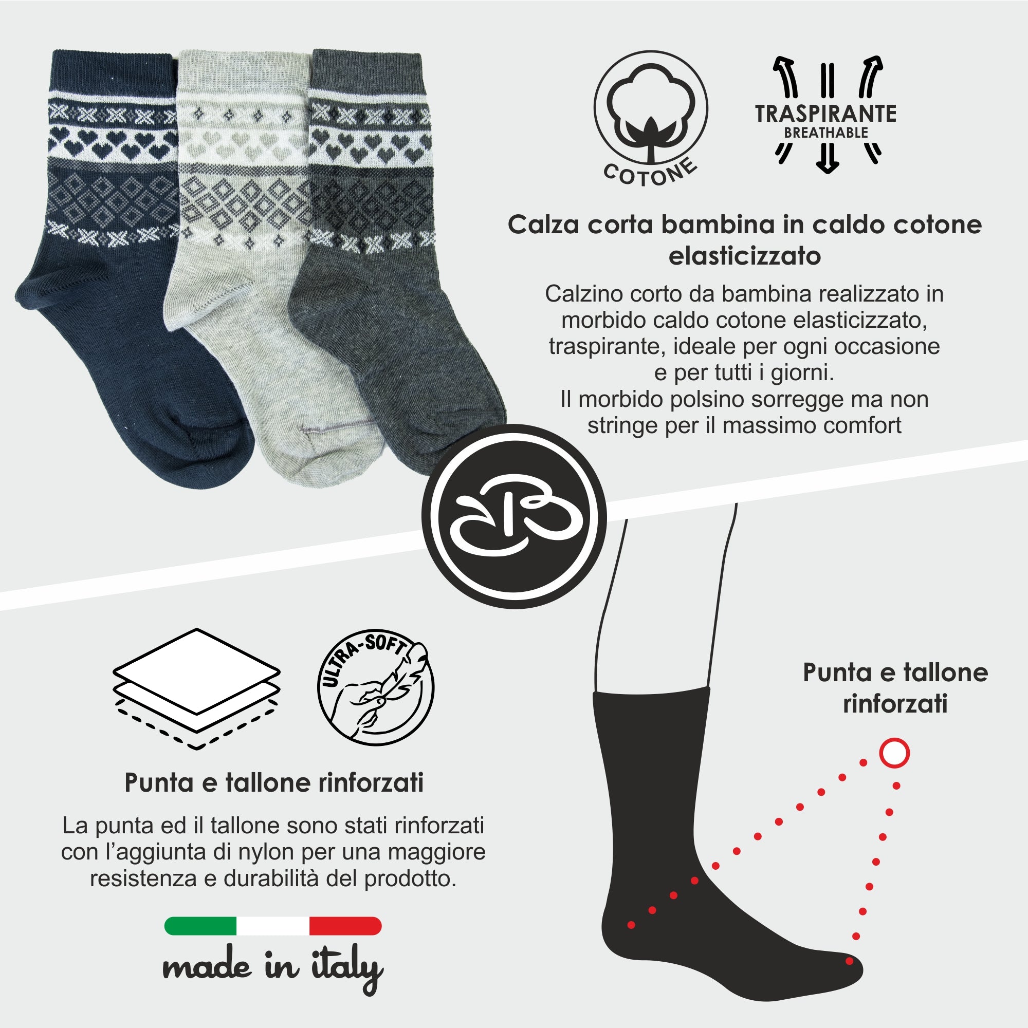 Calze Invernali Bambina Renato Balestra (6 Paia)- RB2L60 SALIMA