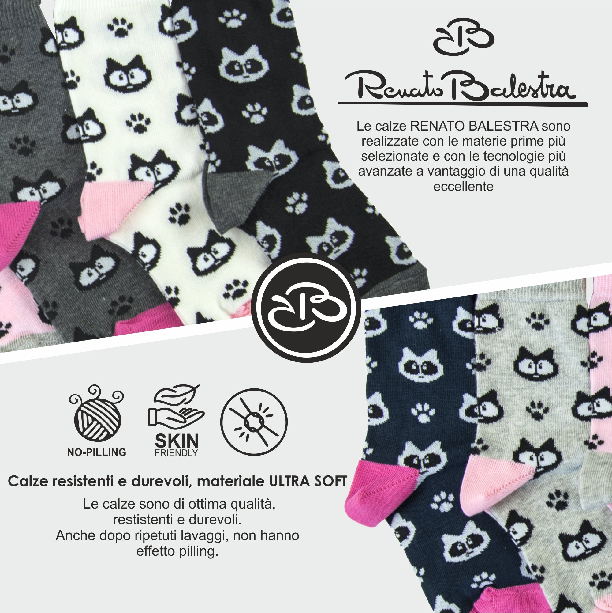 Calze Invernali Bambina Renato Balestra (6 Paia)- RB2K62/RB2K63 GATTINI