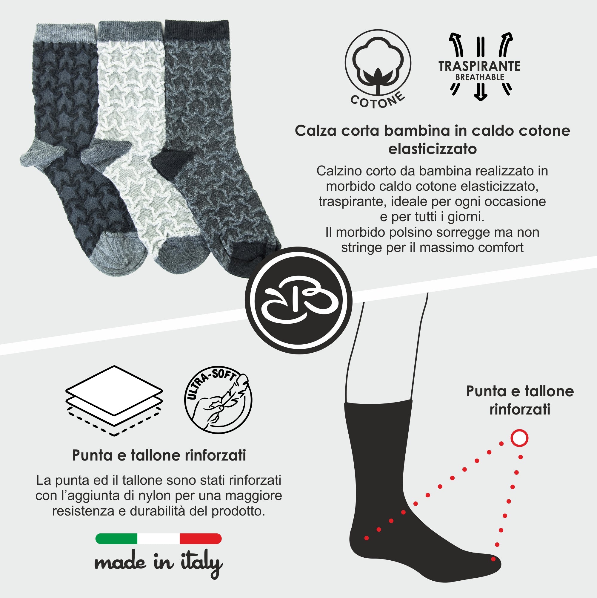 Calze Invernali Bambina Renato Balestra (6 Paia) - RB2K82 Patty