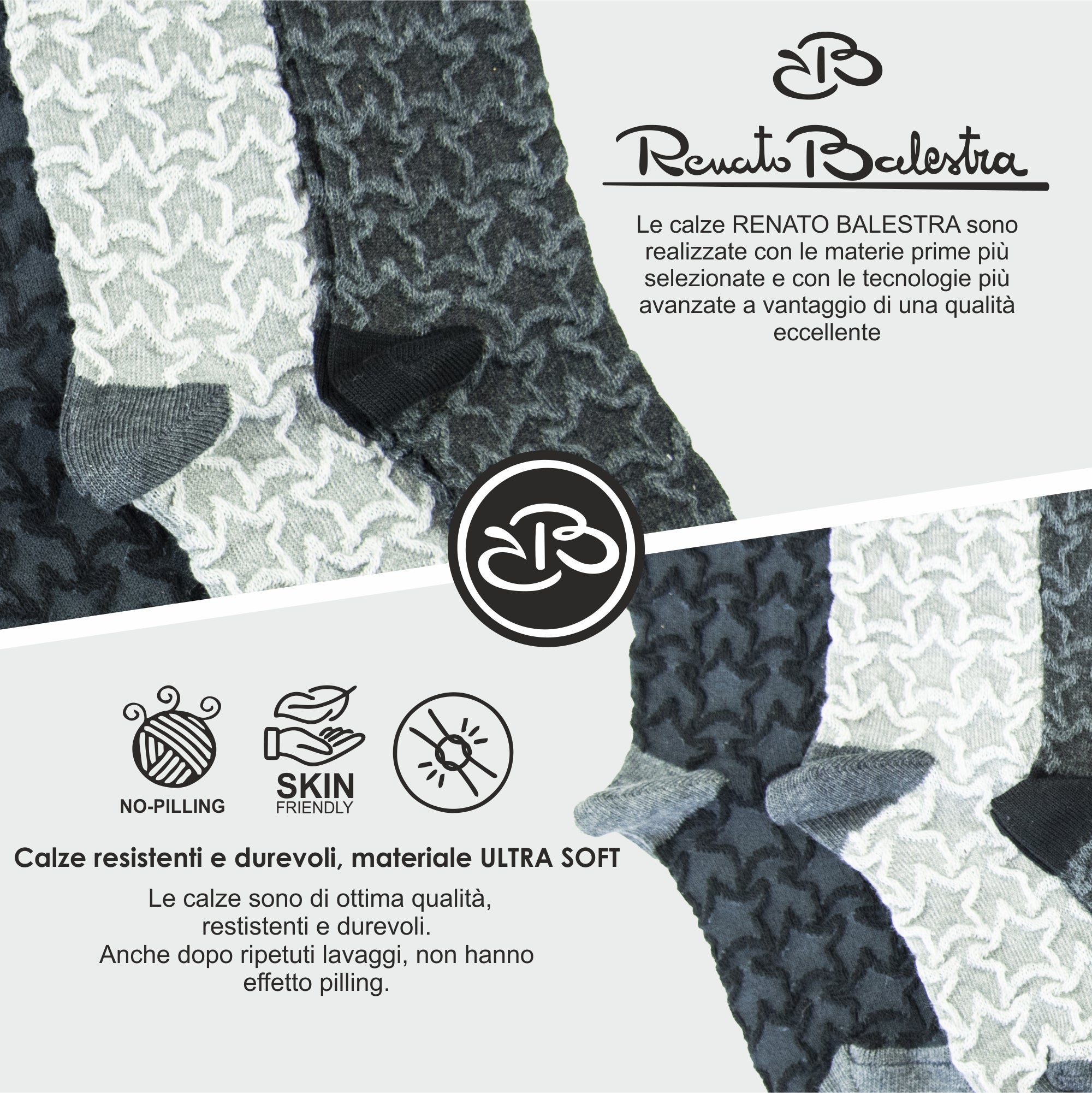 Calze Invernali Bambina Renato Balestra (6 Paia) - RB2K82 Patty
