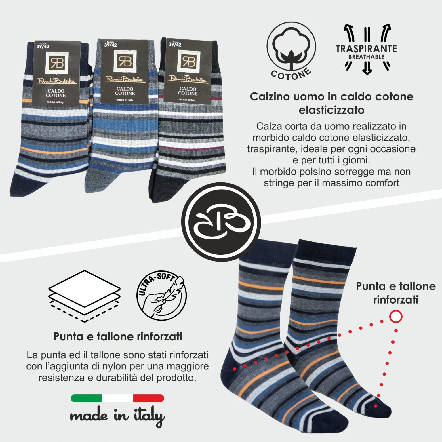 Calze Invernali Uomo Classiche Renato Balestra (6 Paia)