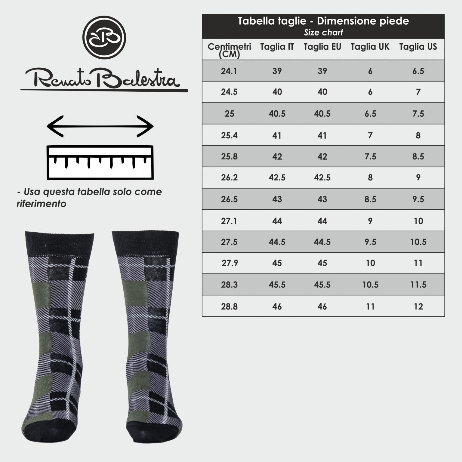 Calze Invernali Uomo Fantasia Tartan Basse Renato Balestra (6 Paia)