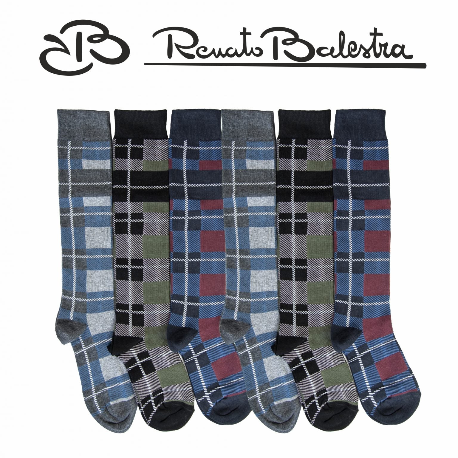 Calze Invernali Uomo Tartan Alte Renato Balestra (6 Paia)