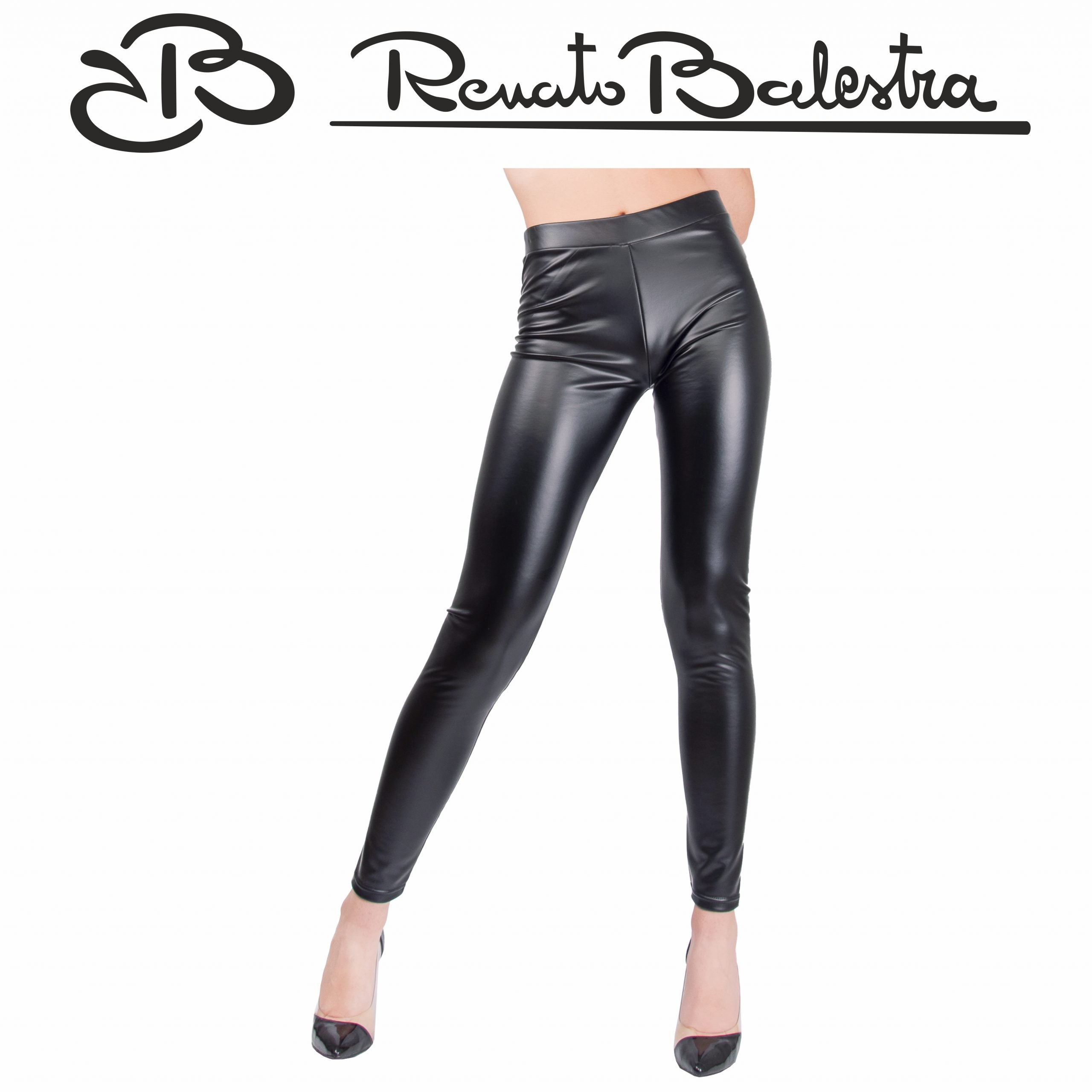 Renato Balestra Leggings Invernali Effetto Pelle con Interno in Pile- RAFFAELLA3