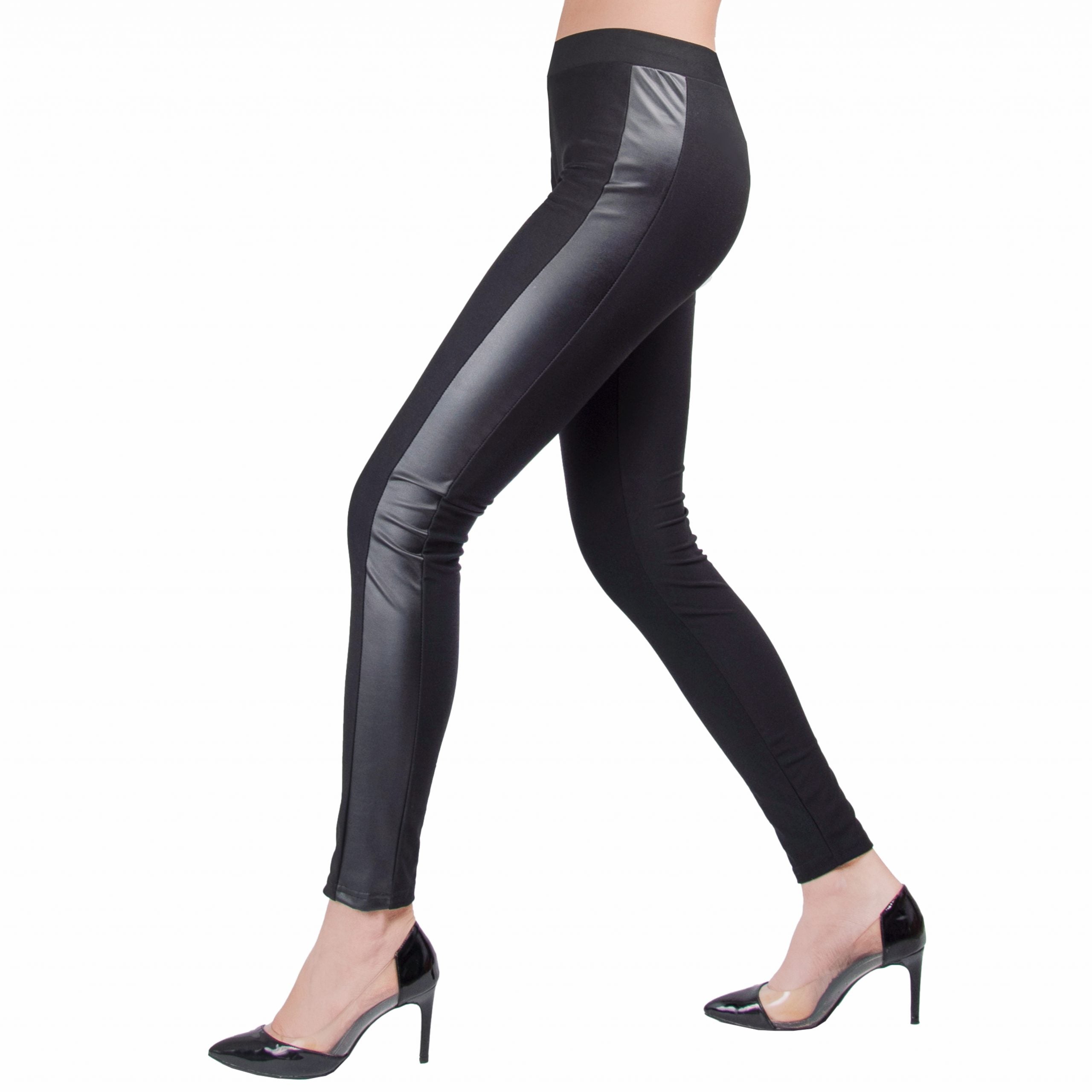 Leggings Invernali Donna con Inserti Laterali in Ecopelle Renato Balestra - RAFFAELLA4
