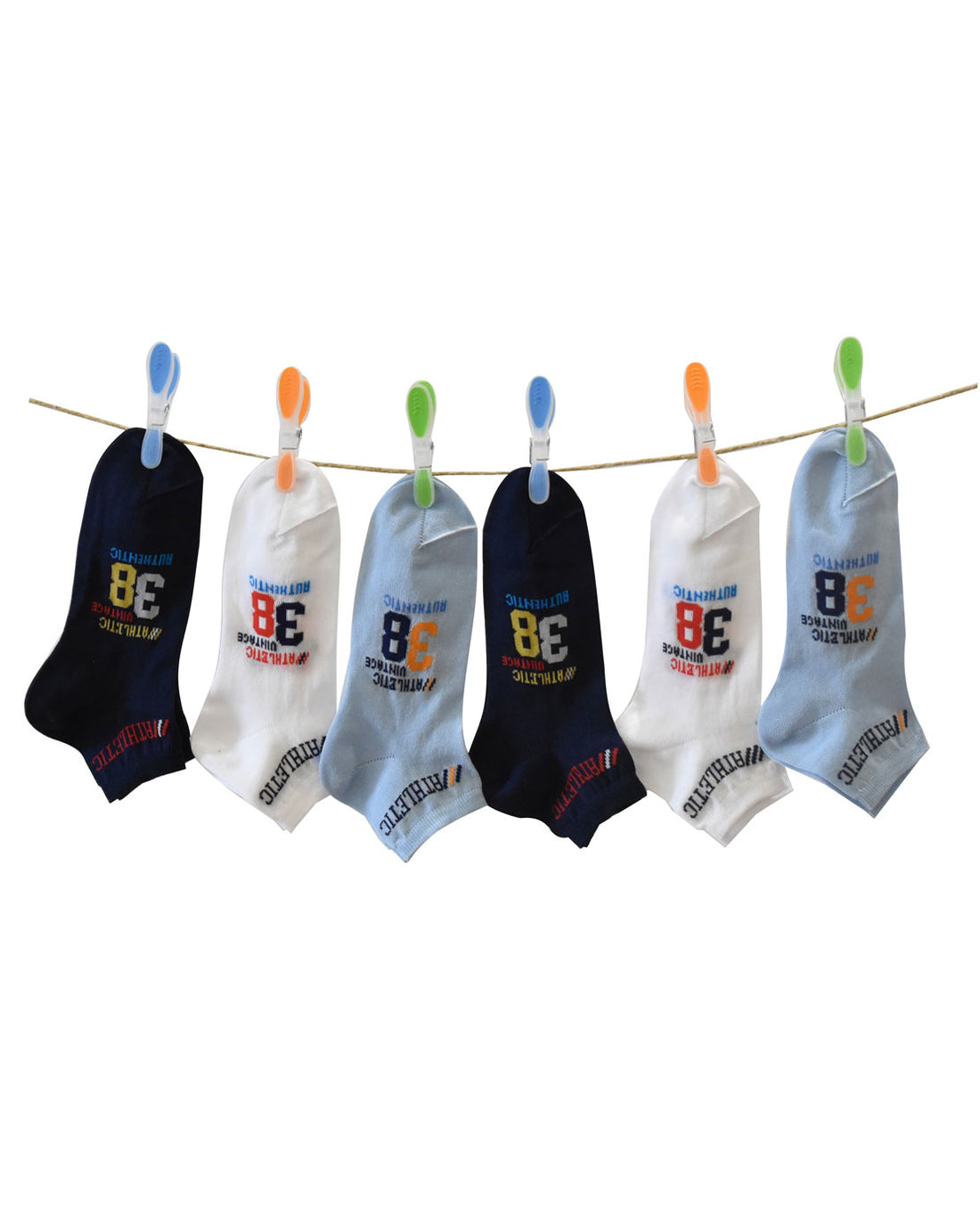 Calze Corte Bambino Filo Scozia(6 Paia) - 2K02 Athletic