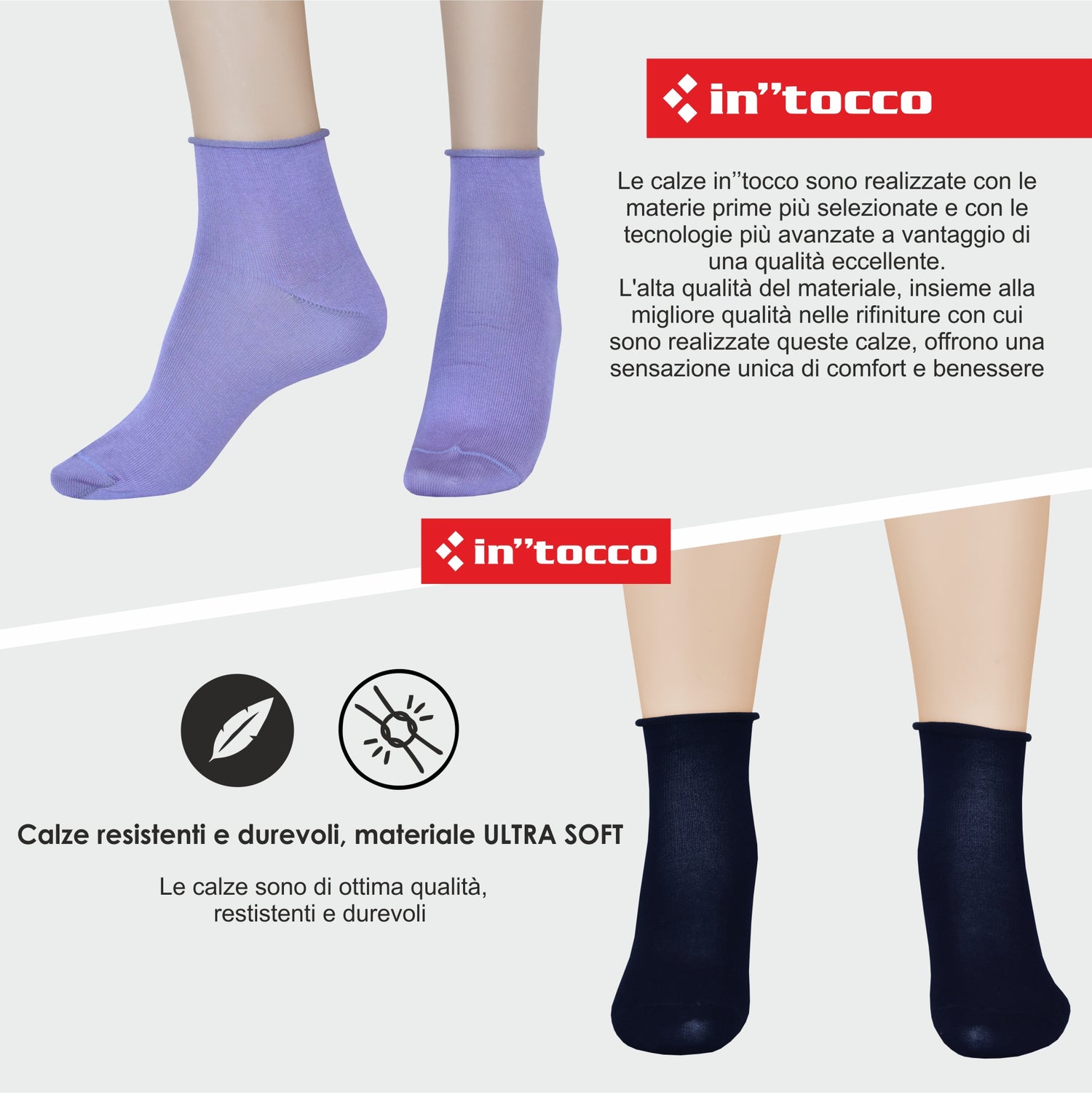 Calze Corte Donna Caviglia Senza Elastico Cotone Estive Assortite (6 Paia) - RB3762 Vicky-1