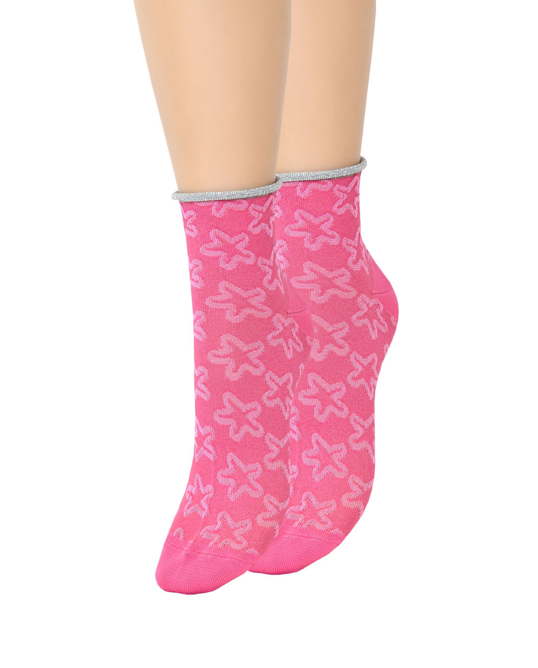Calze Corte Donna Colorate Filo Scozia Stelle Estive (6 paia) - 3CA08 Seastar