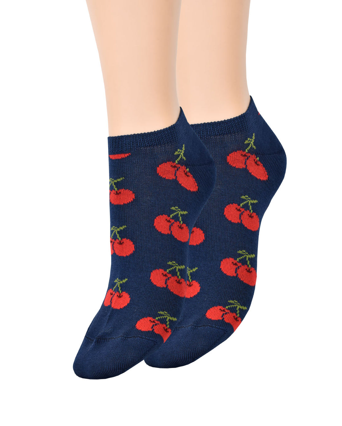 Calze Corte Donna Filo Scozia Ciliegie Estive (6 paia) - 6154 Fantasmino