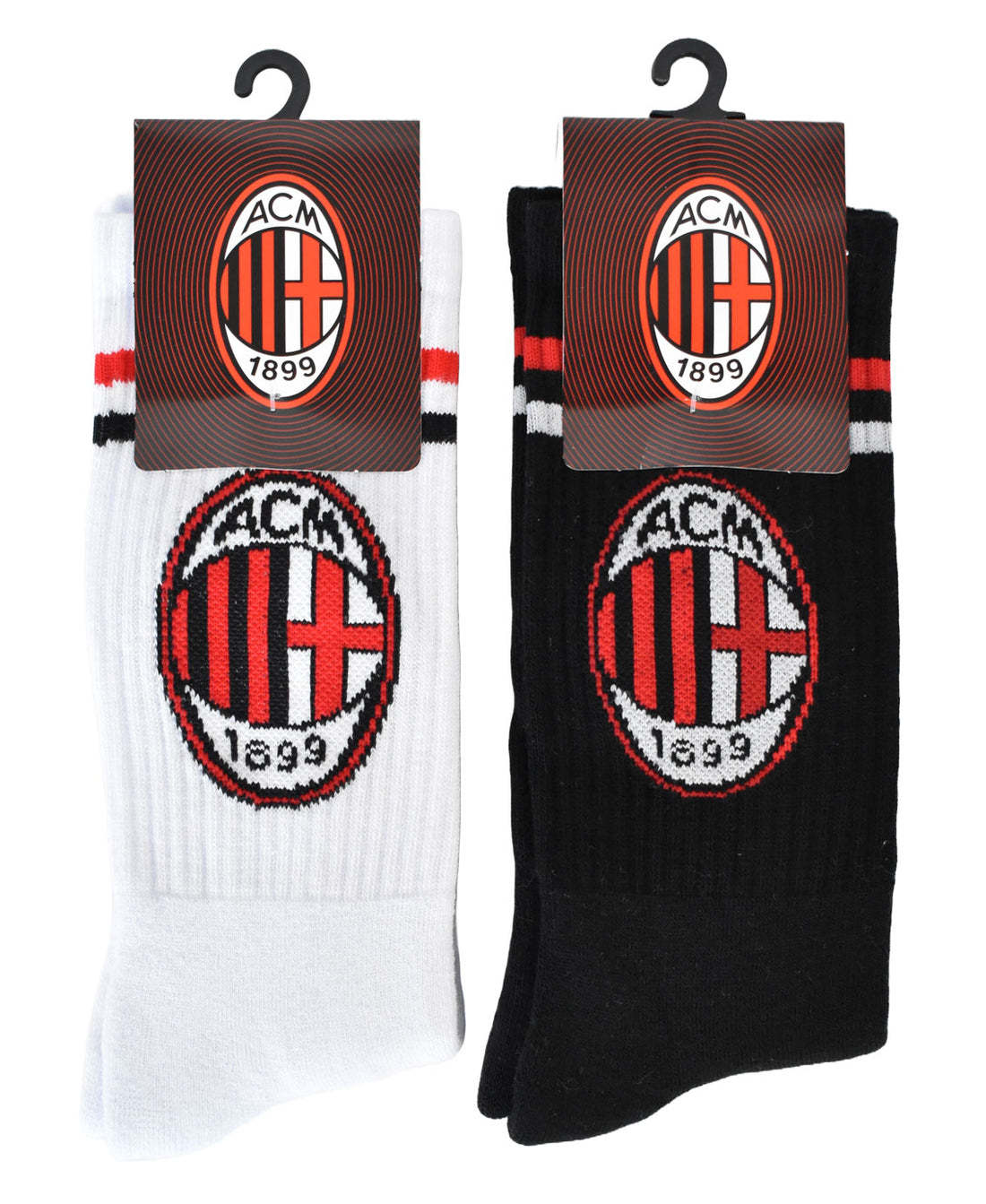 Calze Unisex Calcio Milan Ufficiali Sportive (2 Paia) - 3CJ22