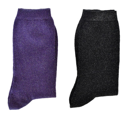 Calze Corte Donna Mistolana Lurex Elasticizzate (Pacco da 2 Paia) - 3E66 Mirage