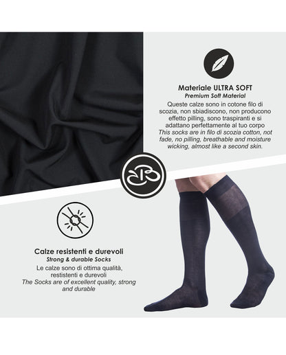 Calze Lunghe Uomo Filo Scozia Renato Balestra (6 Paia) - 5CD99 RB4002