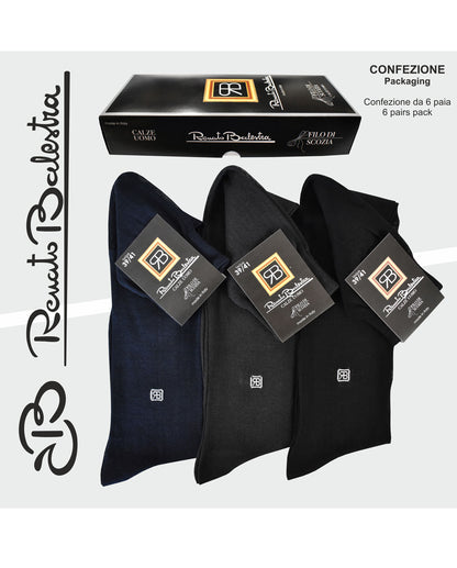 Calze Lunghe Uomo Filo Scozia Renato Balestra (6 Paia) - 5CD99 RB4002