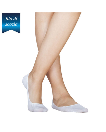 Salvapiedi Donna 100% Cotone Filo Scozia (6 Paia) - 6152 Ballerina