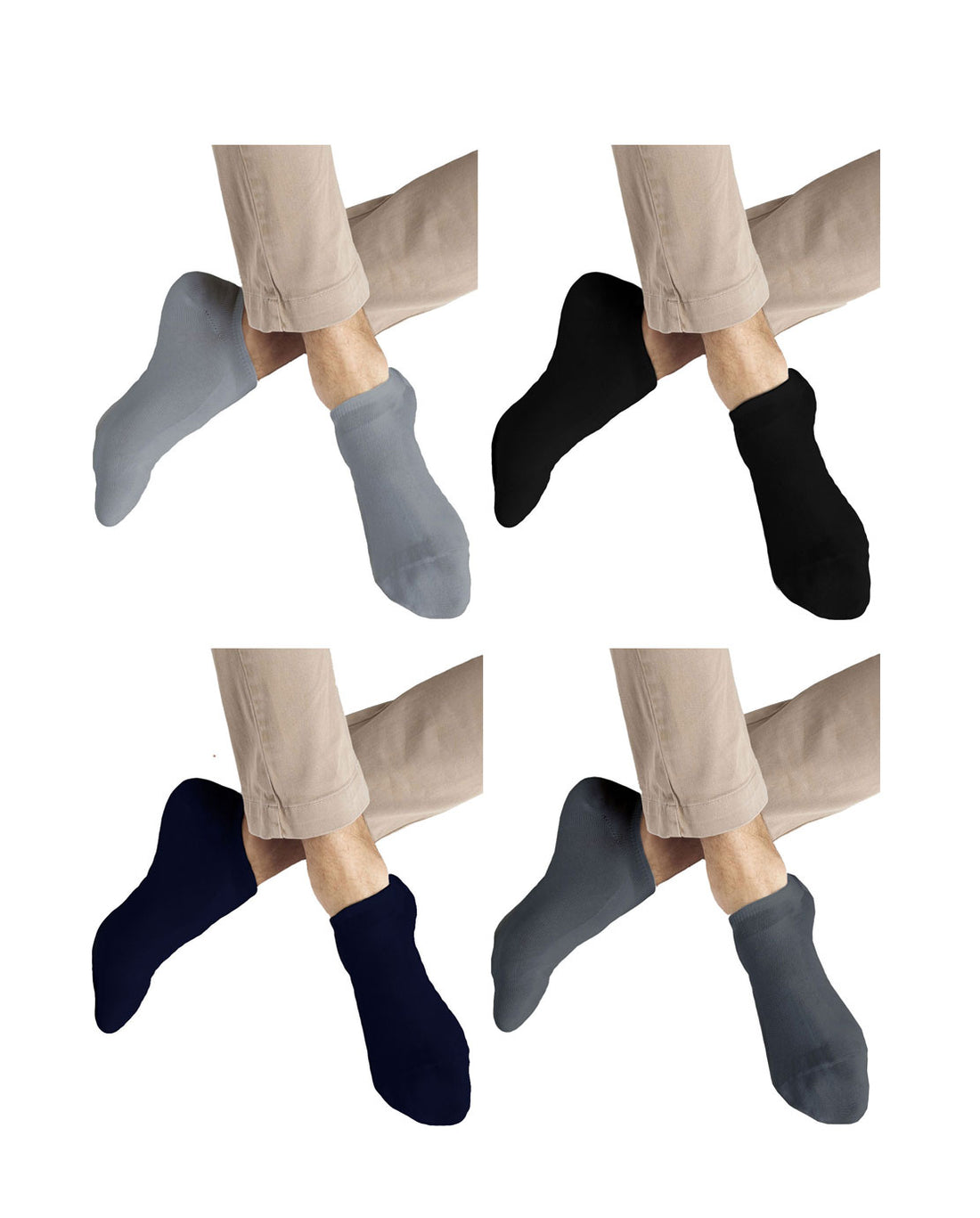 Calze Fantasmini Uomo Puro Cotone Pettinato Artigianali (8 paia)- 6154 Fantasmino-1
