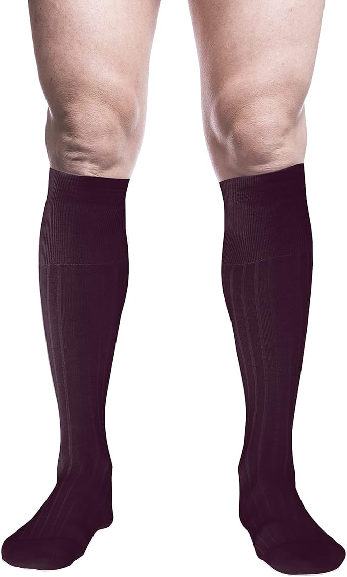 Calze Lunghe Uomo in Cotone Filo di Scozia Classiche Eleganti (6 Paia) - Poker