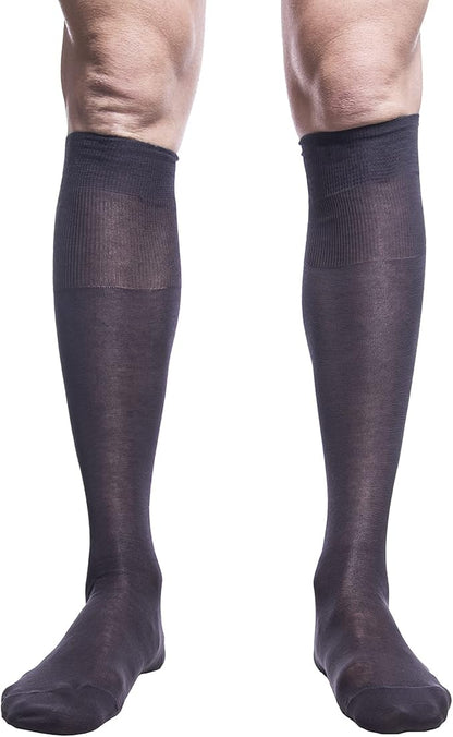 Calze Lunghe Uomo in Cotone Filo di Scozia Classiche Eleganti (6 Paia) - Poker