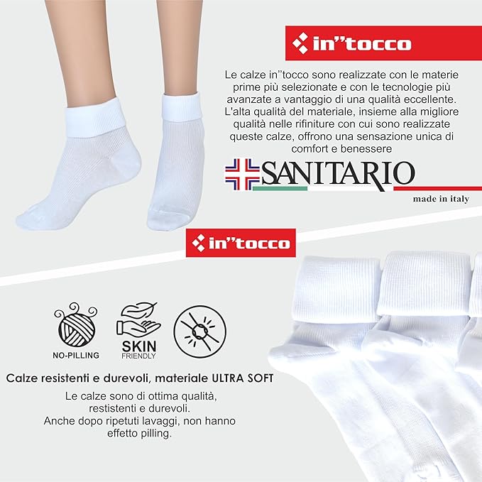 Calze Sanitarie Donna Filo Scozia Estive (6 paia) - 8534 Donnetta sanitaria