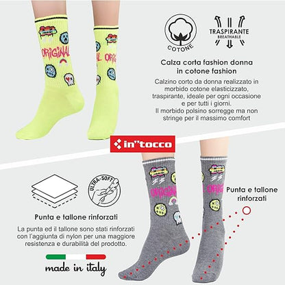 Calze Invernali Donna Fantasia Original (6 Paia) No Pilling Taglia Unica - 3E40-ORIGINAL-3541