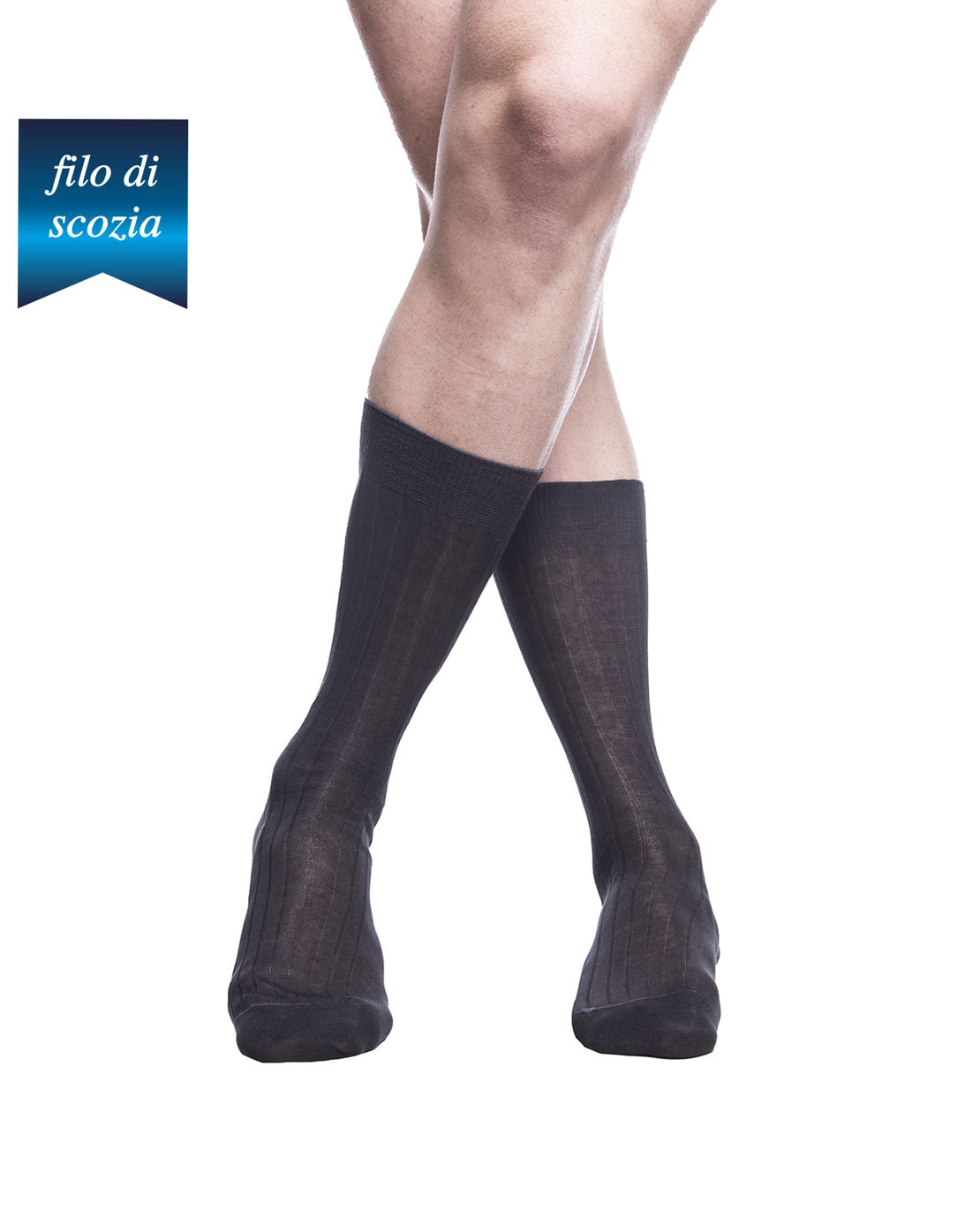 Calze Corte Uomo Costine Filo Scozia (6 Paia) - 8554 Sistro