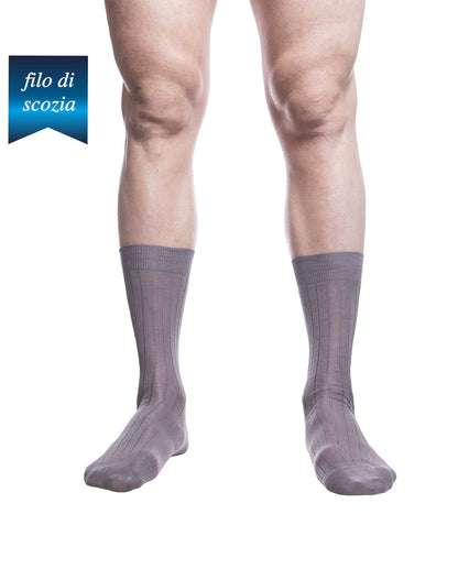 Calze Corte Uomo Costine Filo Scozia (6 Paia) - 8554 Sistro