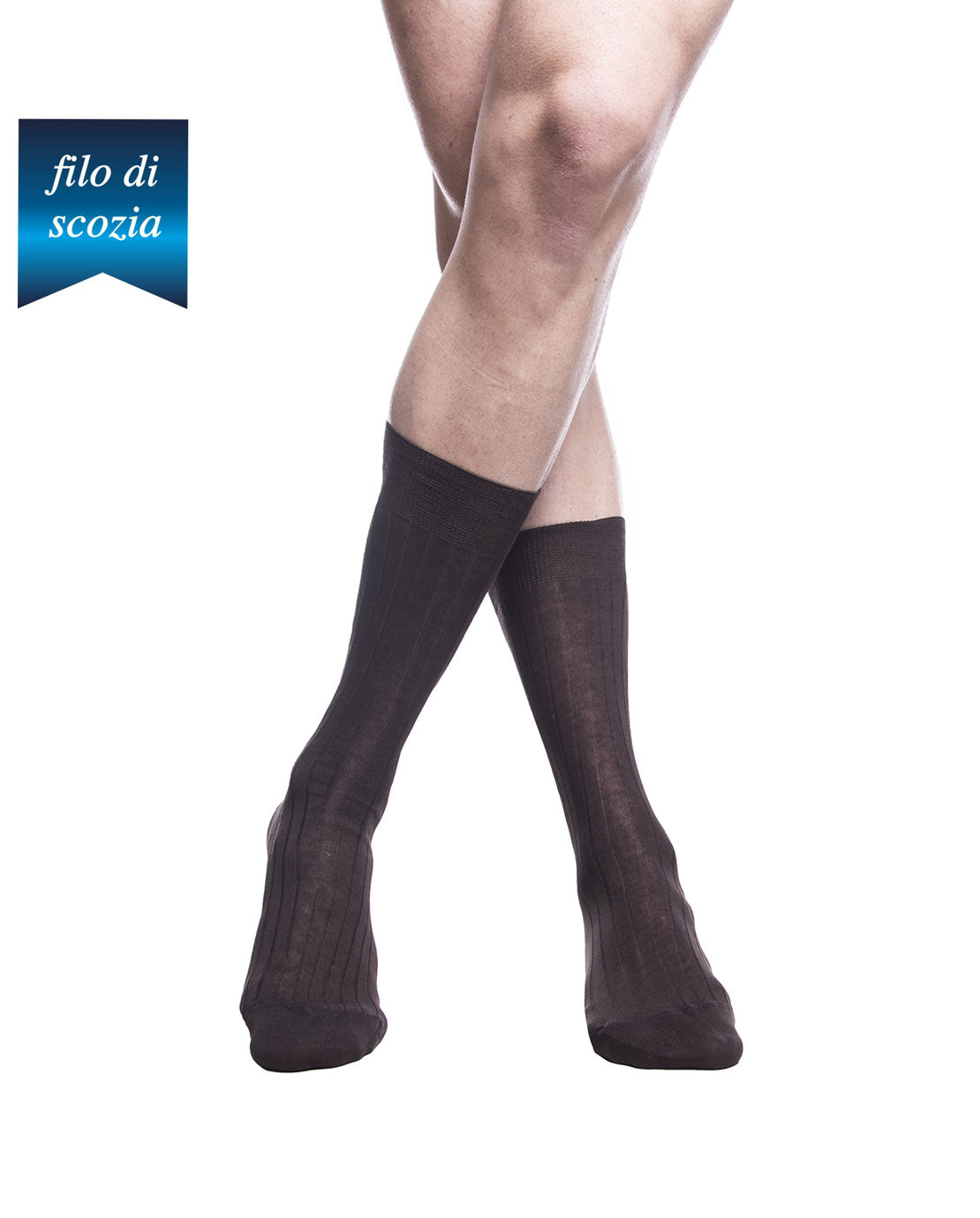 Calze Corte Uomo Costine Filo Scozia (6 Paia) - 8554 Sistro
